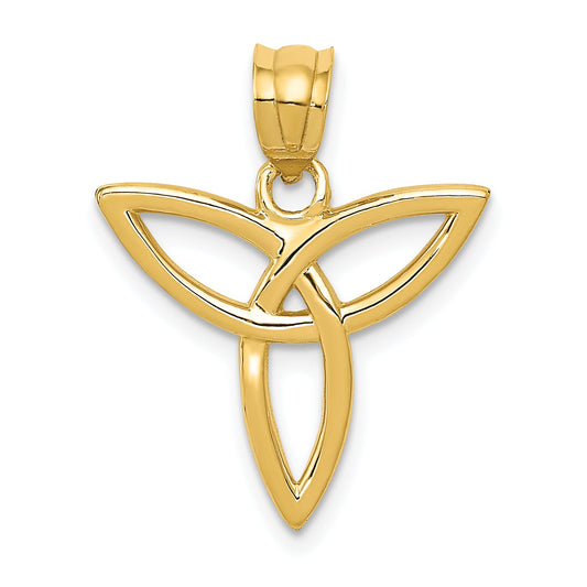 14K Yellow Gold Trinity Symbol Charm