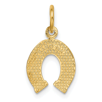 14K Yellow Gold Horseshoe Charm