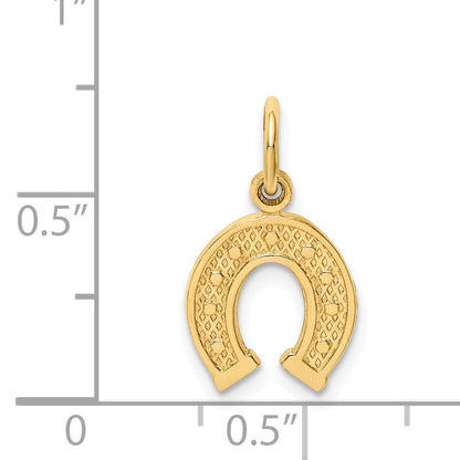14K Yellow Gold Horseshoe Charm