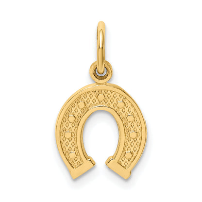 14K Yellow Gold Horseshoe Charm