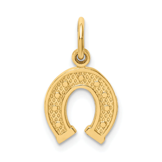 14K Yellow Gold Horseshoe Charm