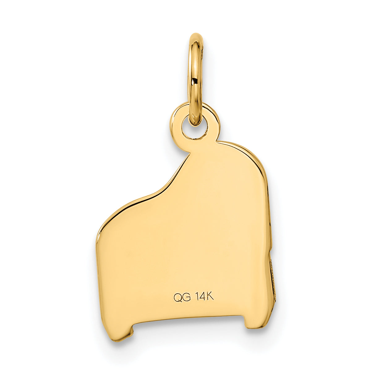 14K Yellow Gold Piano Charm