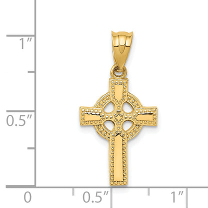 14K Yellow Gold Celtic Cross Pendant