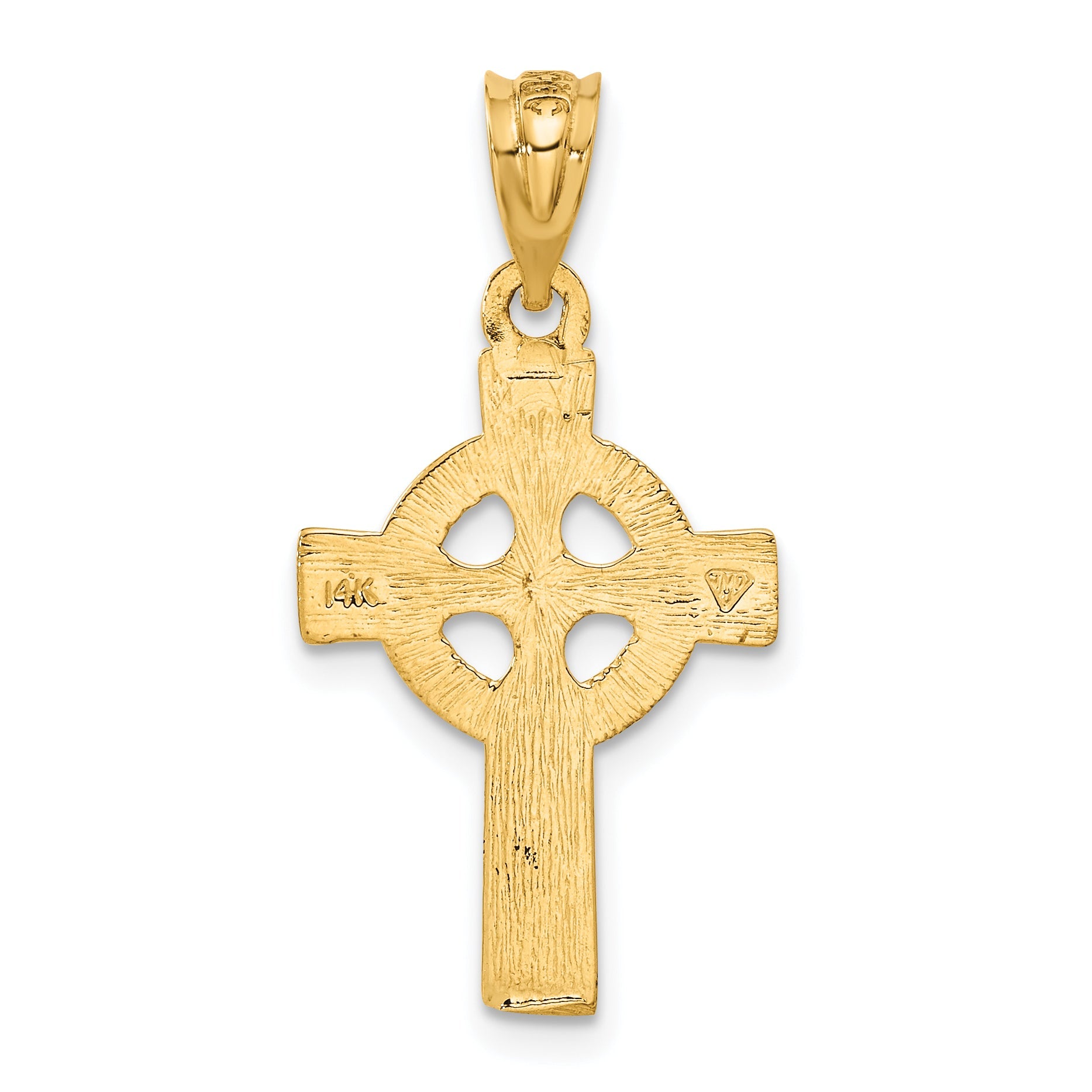 14K Yellow Gold Celtic Cross Pendant