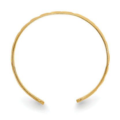 14K Yellow Gold Diamond-Cut Toe Ring