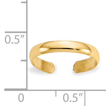 14K Yellow Gold High Polished Toe Ring
