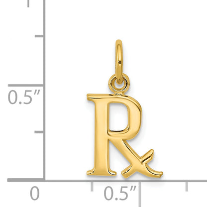 14K Yellow Gold Prescription Symbol Rx Charm