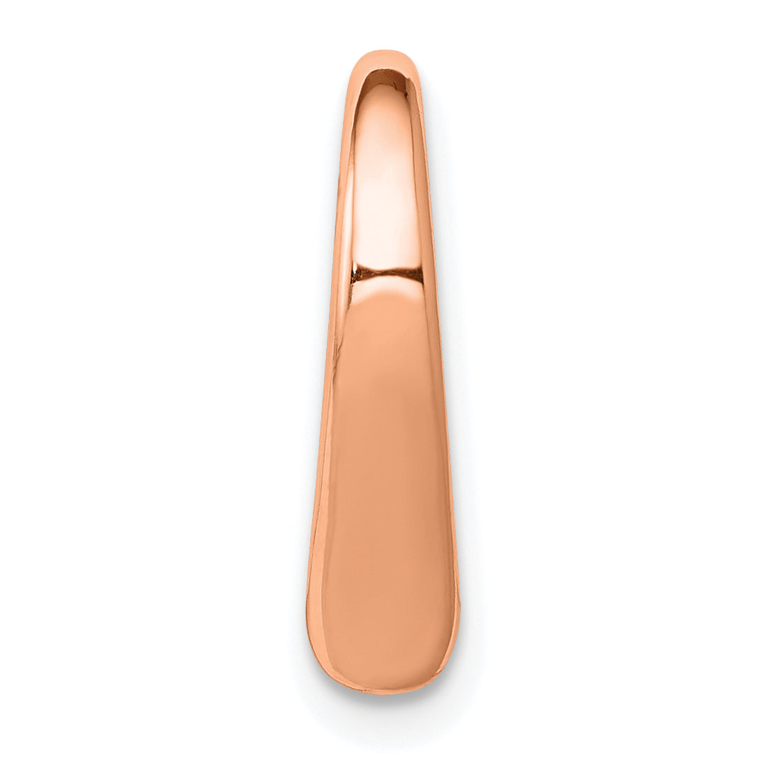 14K Rose Gold Polished Heart Chain Slide