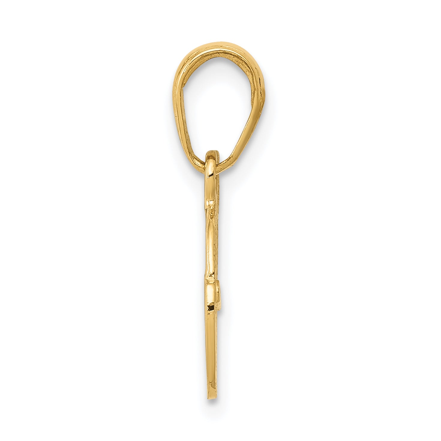 14K Yellow Gold Polished Key And Lock Charm