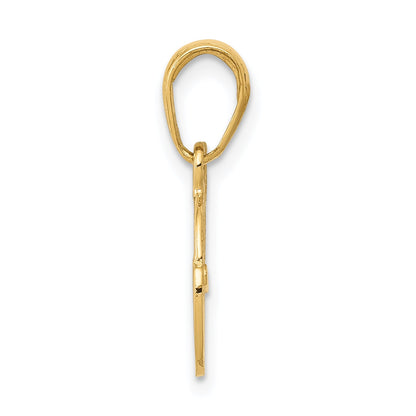 14K Yellow Gold Polished Key And Lock Charm