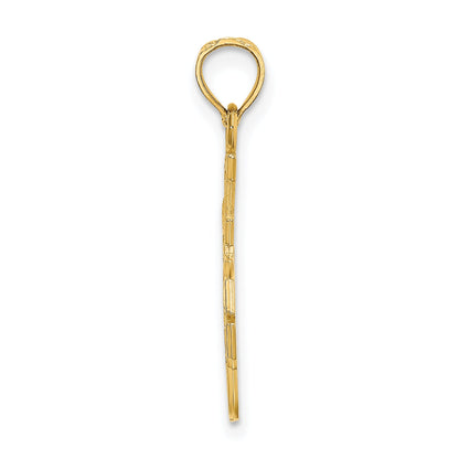 14K Yellow Gold I Love You Stacked Block Charm