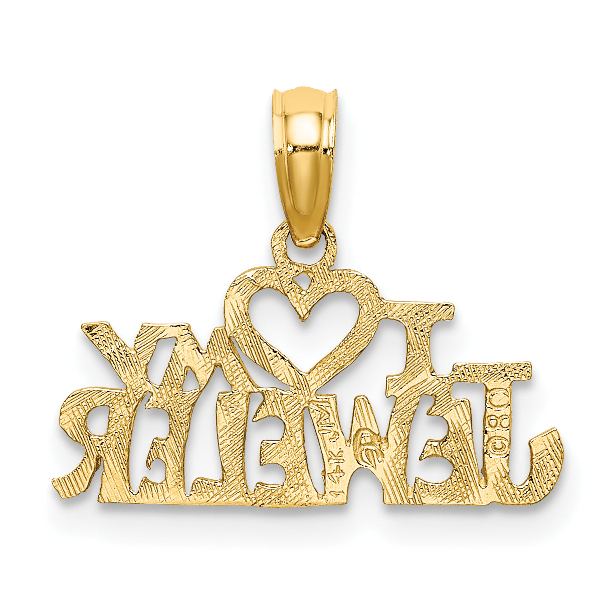 14K Yellow Gold I Heart My Jeweler Charm
