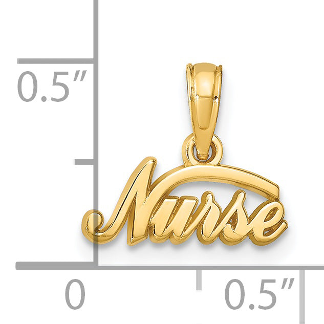 14K Yellow Gold Nurse Pendant