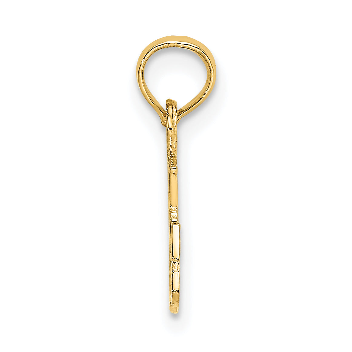 14K Yellow Gold Best Grandma With Flower Charm