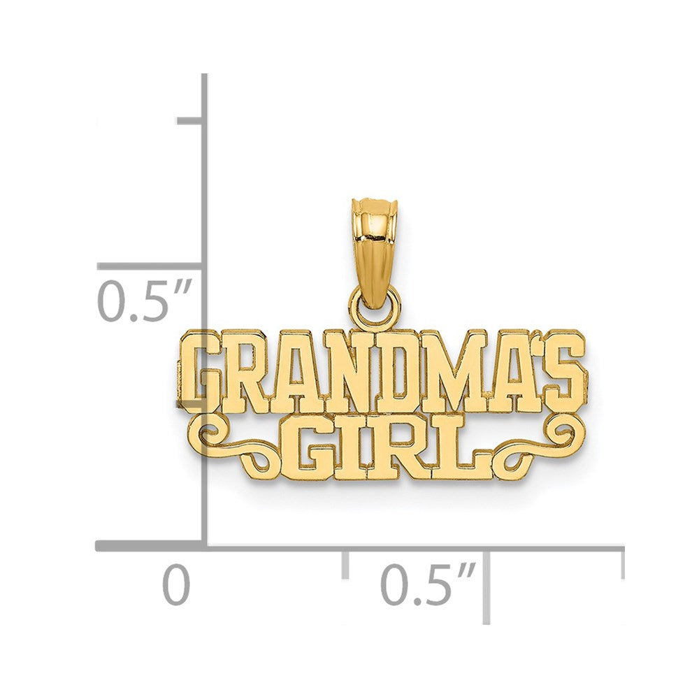 14K Yellow Gold Grandma'S Girl Charm