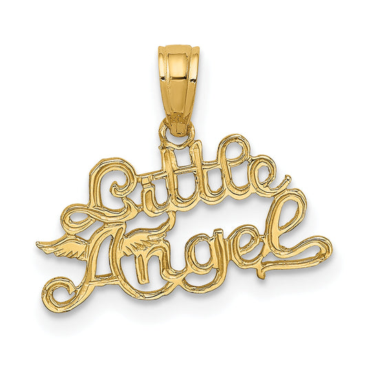 14K Yellow Gold Little Angel Charm