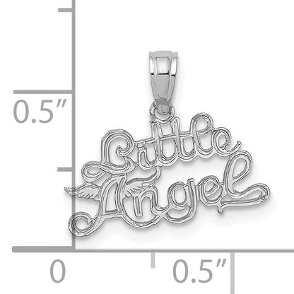 14K White Gold Little Angel Pendant