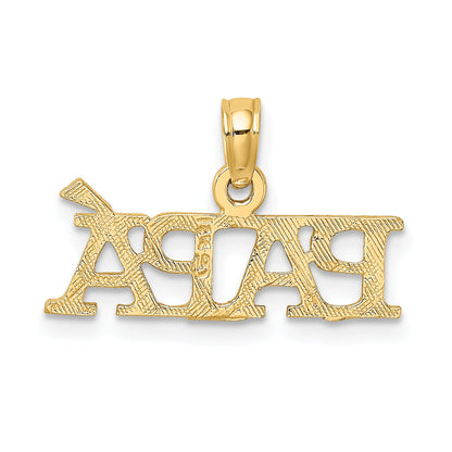 14K Yellow Gold Papa Charm