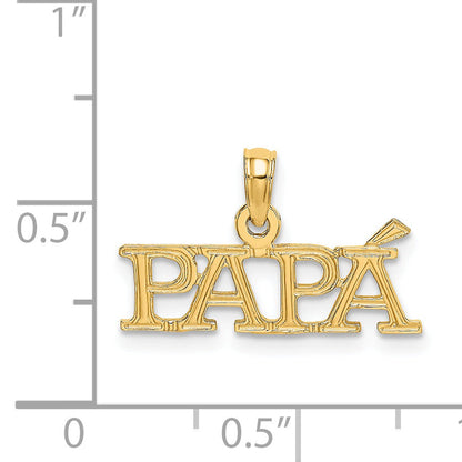 14K Yellow Gold Papa Charm