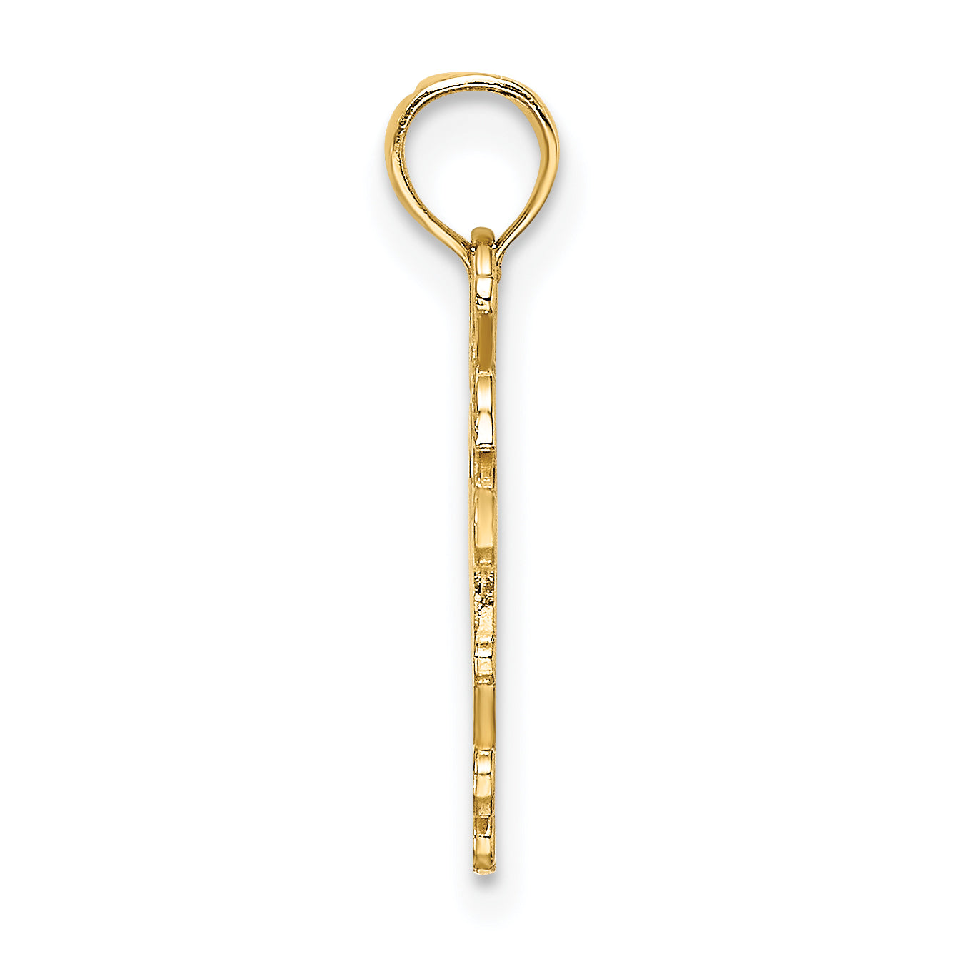 14K Yellow Gold New York In Apple Cut-Out Charm