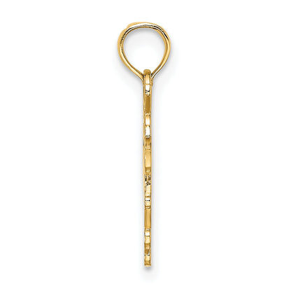 14K Yellow Gold New York In Apple Cut-Out Charm