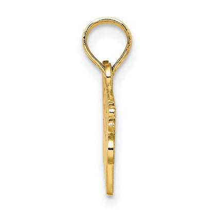 14K Yellow Gold Police Officer'S Mom Charm