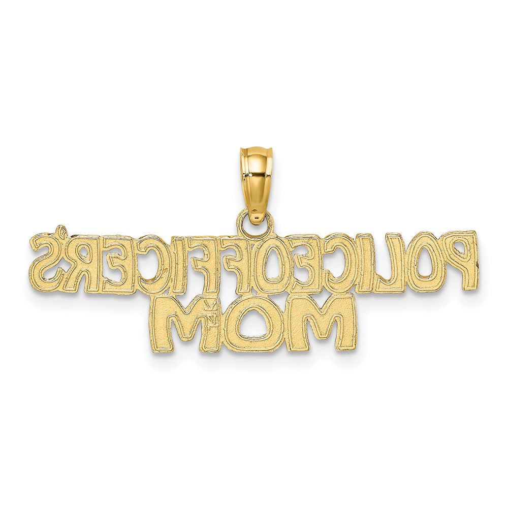 14K Yellow Gold Police Officer'S Mom Charm