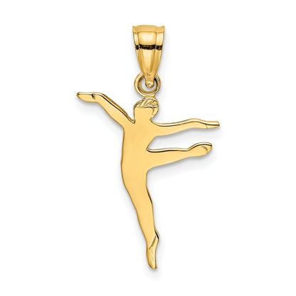 14K Yellow Gold Polished Dancer Charm