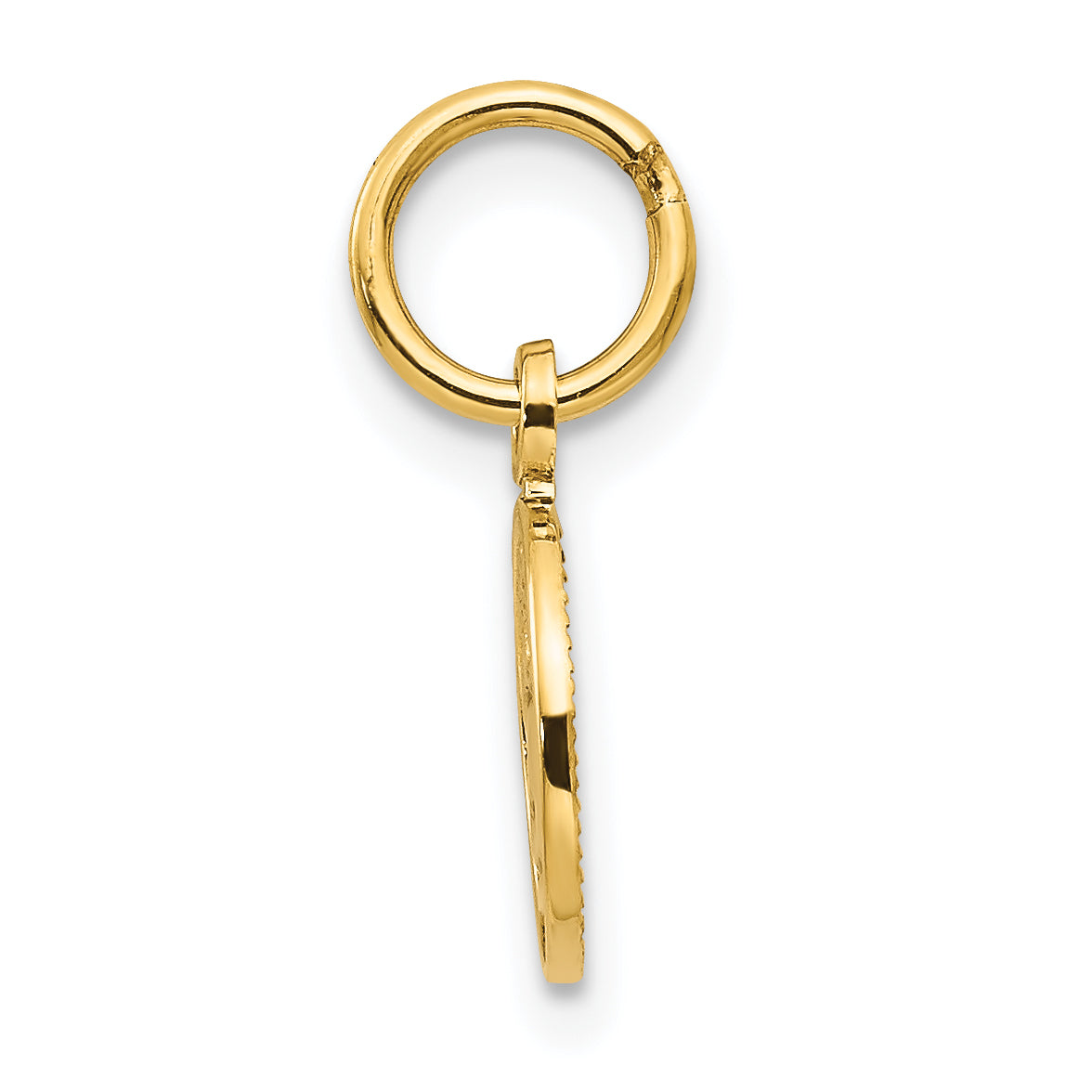 14K Yellow Gold Small Polished Angel Charm