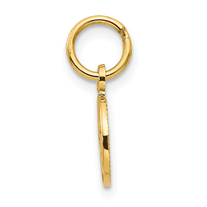 14K Yellow Gold Small Polished Angel Charm
