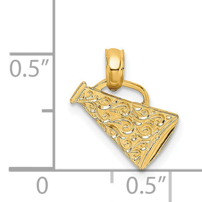 14K Yellow Gold Megaphone With Handle Charm