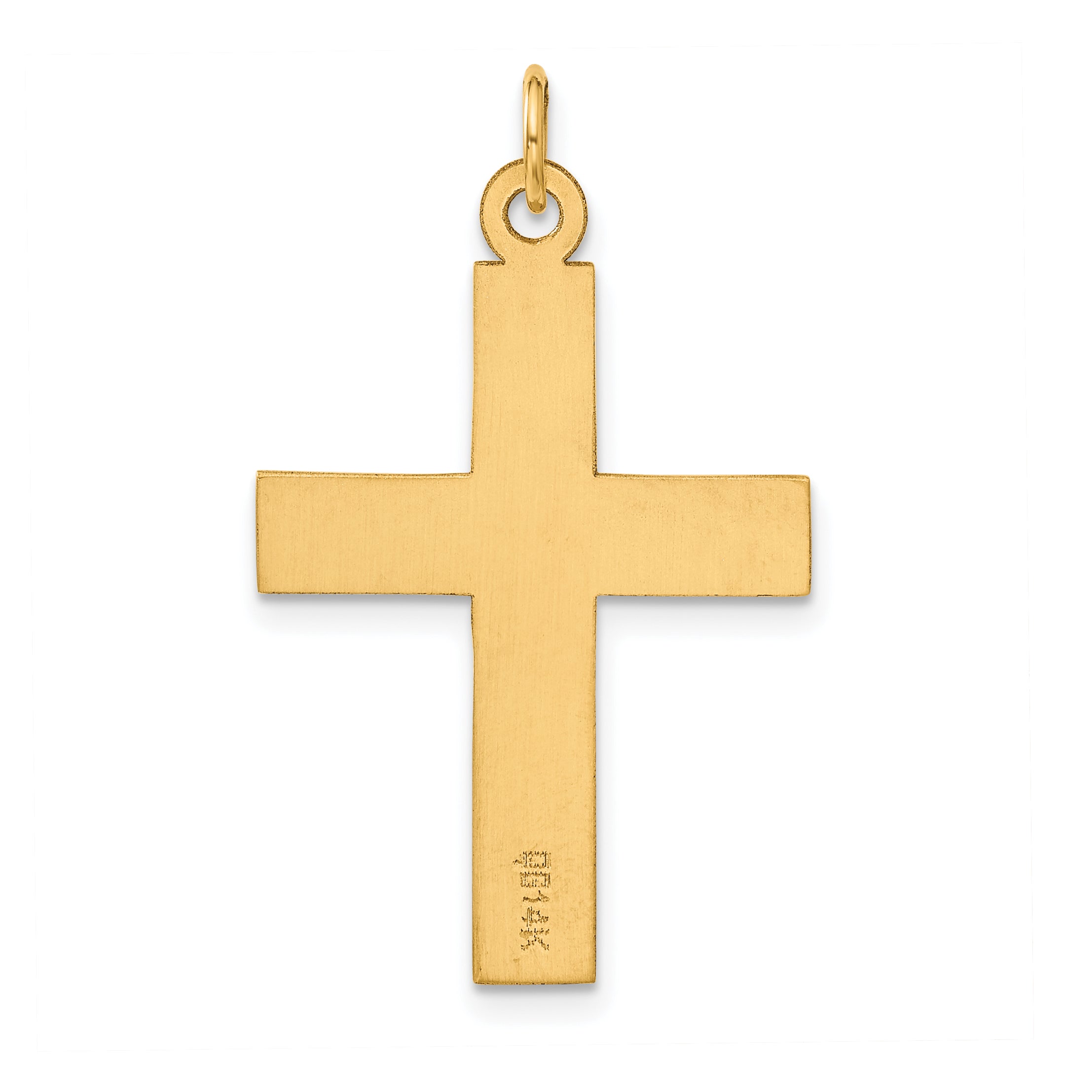 14K Yellow Gold Polished Cross Charm