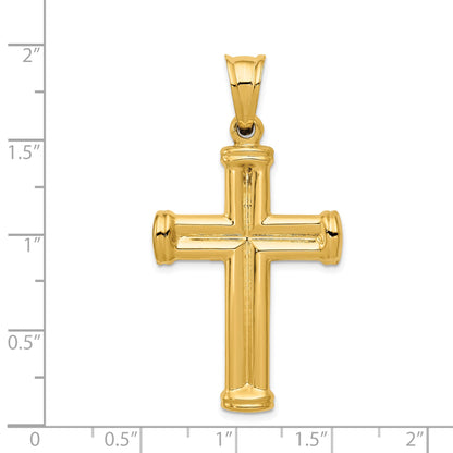 14K Yellow Gold Hollow Cross Pendant