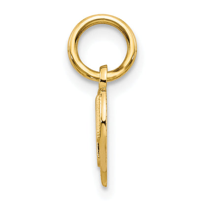 14K Yellow Gold Mom Heart Charm