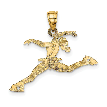 14K Yellow Gold Ice Skater Jumping Charm