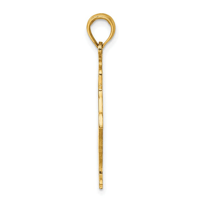 14K Yellow Gold Ice Skater Turning Charm