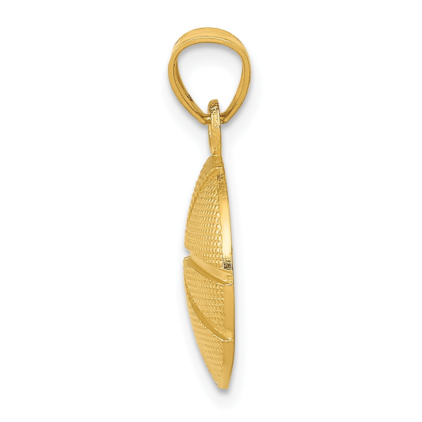 14K Yellow Gold Basketball Pendant