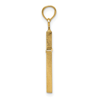 14K Yellow Gold Polished Cross Pendant