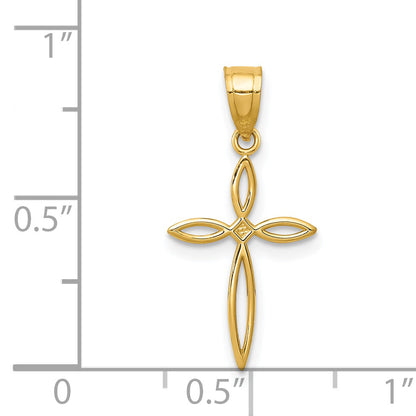 14K Yellow Gold Passion Cross Charm