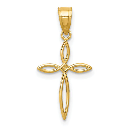 14K Yellow Gold Passion Cross Charm