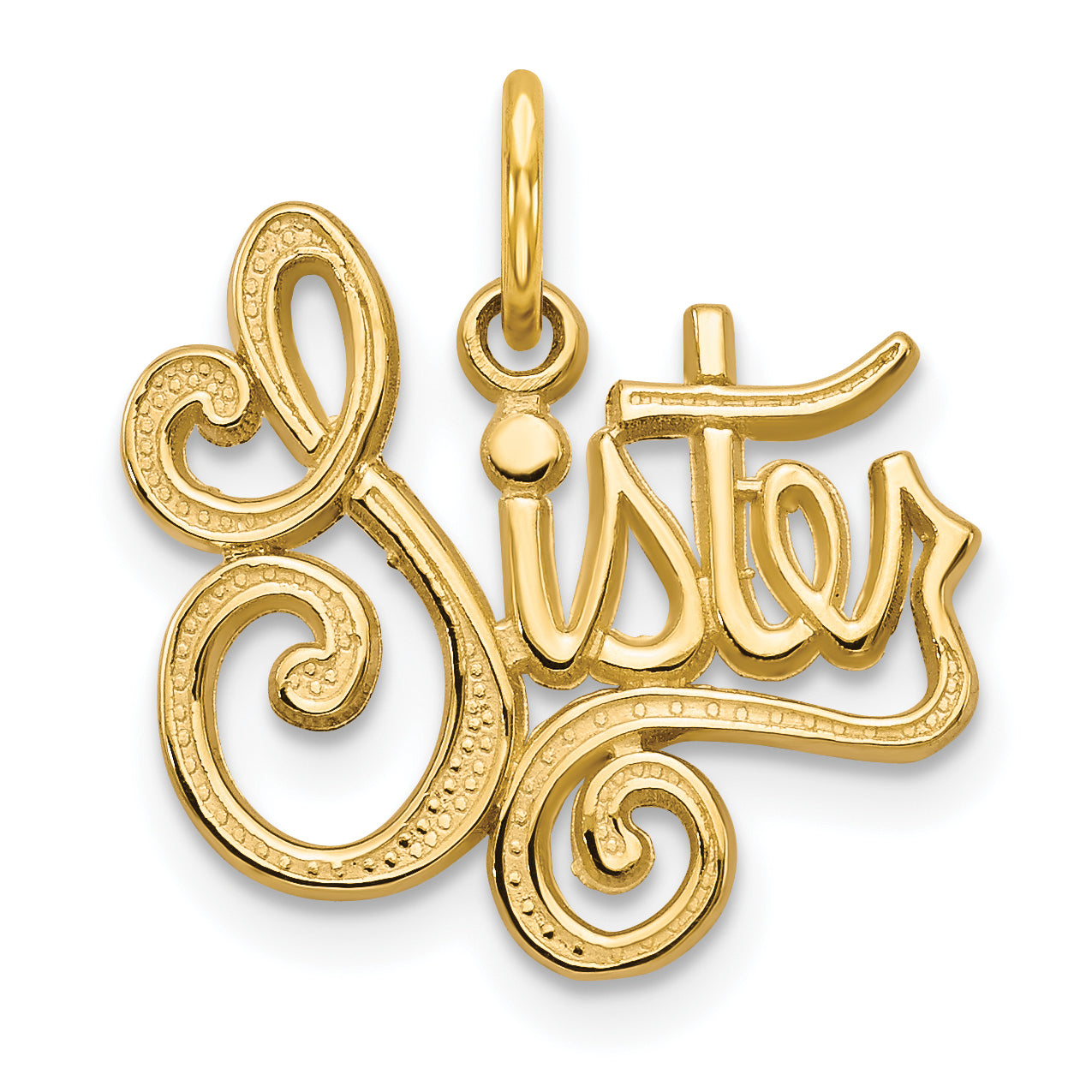 14K Yellow Gold Sister Charm