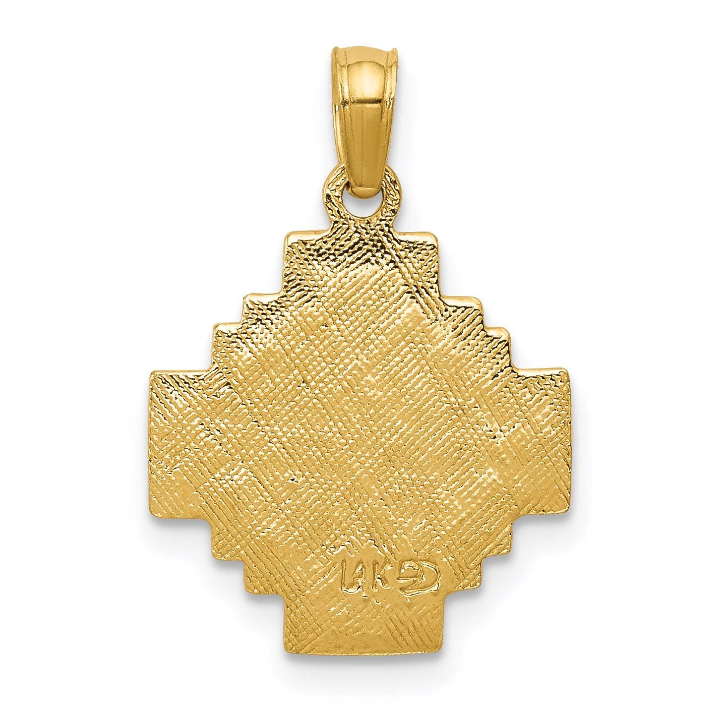 14K Yellow Gold Jerusalem Cross Pendant