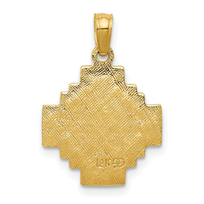 14K Yellow Gold Jerusalem Cross Pendant