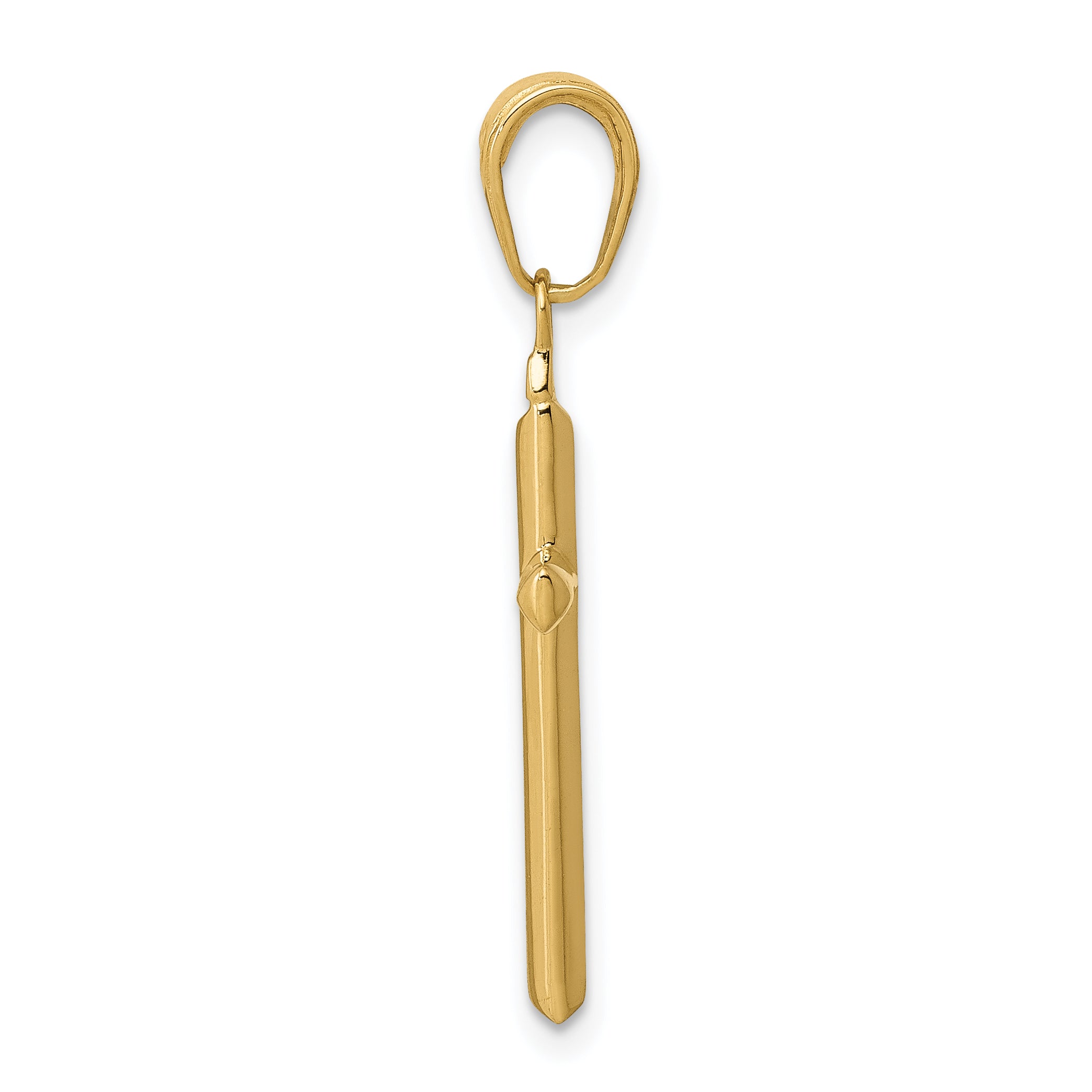 14K Yellow Gold Reversible Latin Cross Pendant