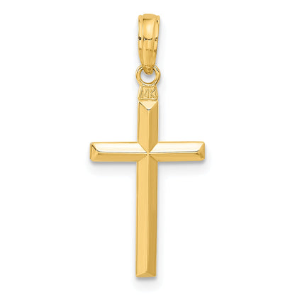 14K Yellow Gold Reversible Latin Cross Pendant