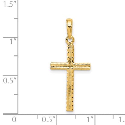 14K Yellow Gold Latin Cross Pendant
