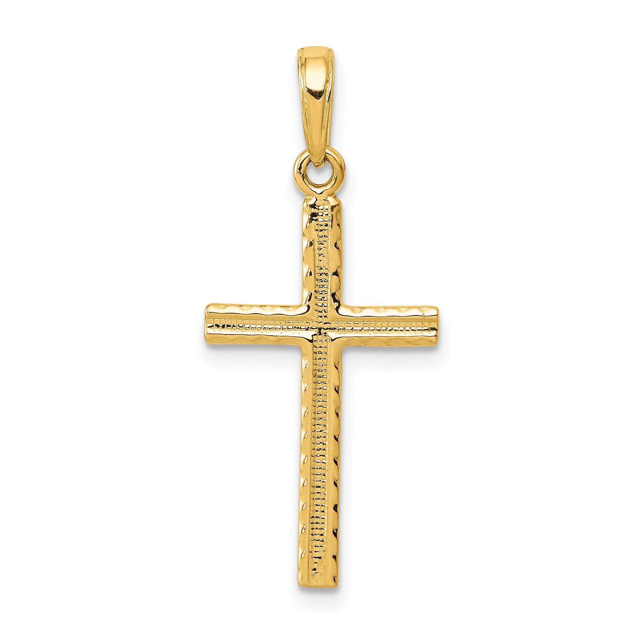 14K Yellow Gold Latin Cross Pendant