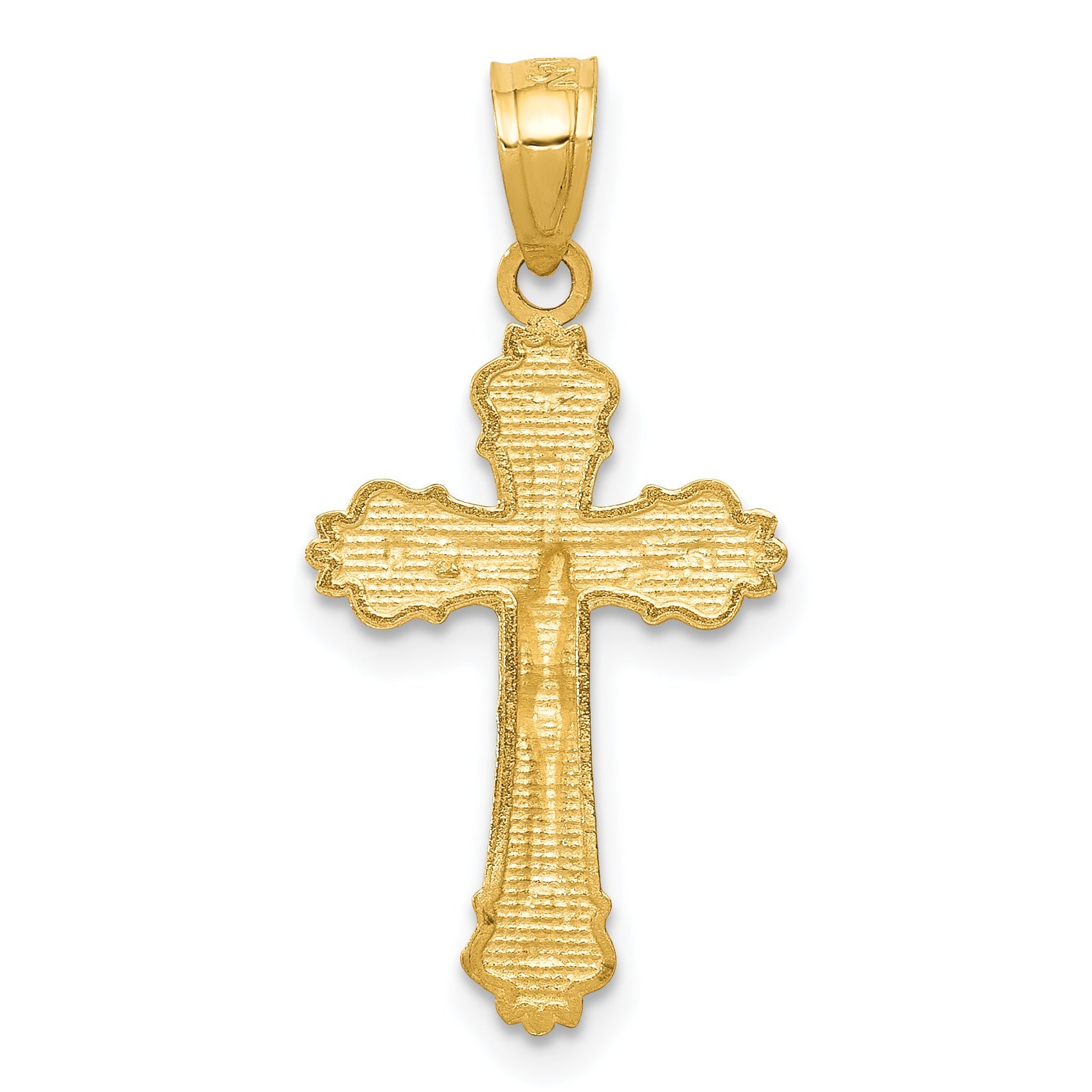 14K Yellow Gold Small Crucifix Charm