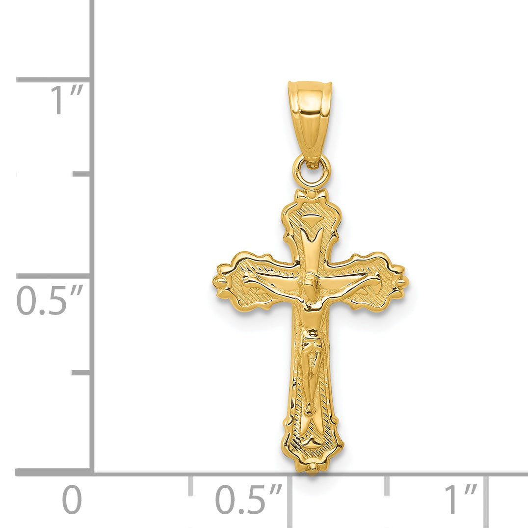 14K Yellow Gold Small Crucifix Charm