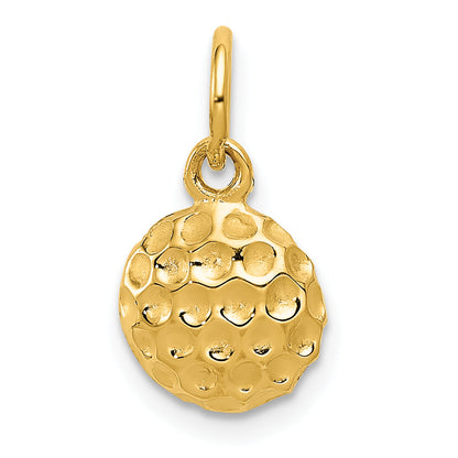14K Yellow Gold Golf Ball Charm